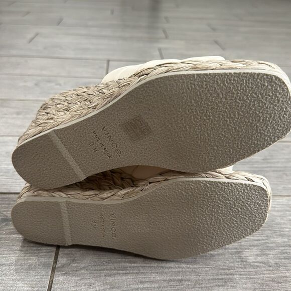 Vince “Gilian” Suede Wedge Cream Sandals New! - Picture 8 of 8